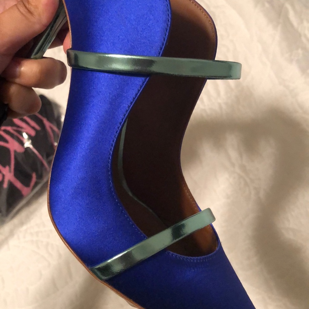 Malone Souliers satin electric blue mule size 39 - Picture 4 of 7